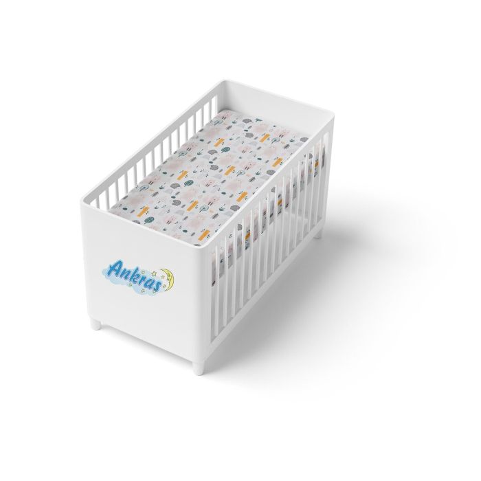 Ankras paklodė  su guma 120x60 miškas kreminė