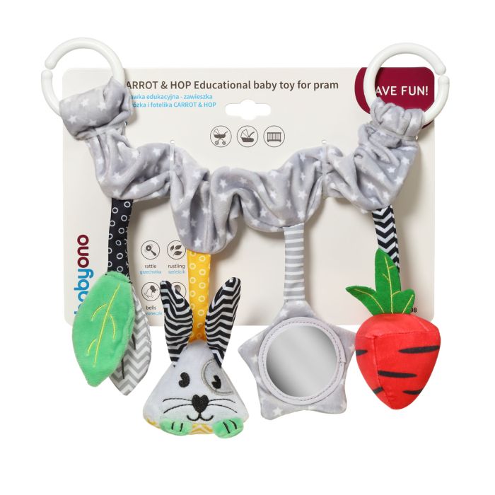 Babyono žaislas vežimėlio auto kėdutės peliukas braškė 798