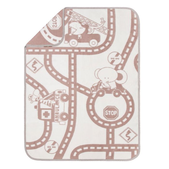 Puuvillane pleed "Town" 100x75cm  pruuni värvi