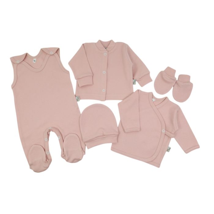 Komplekt vastsündinule 5-e osaline "Blank pale rose"