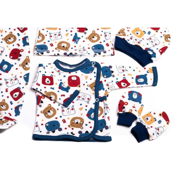 Komplekt vastsündinule 5-e osaline "Teddy navy"  
