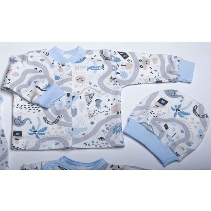 Komplekt vastsündinule 5-e osaline "Sunny days" sinine