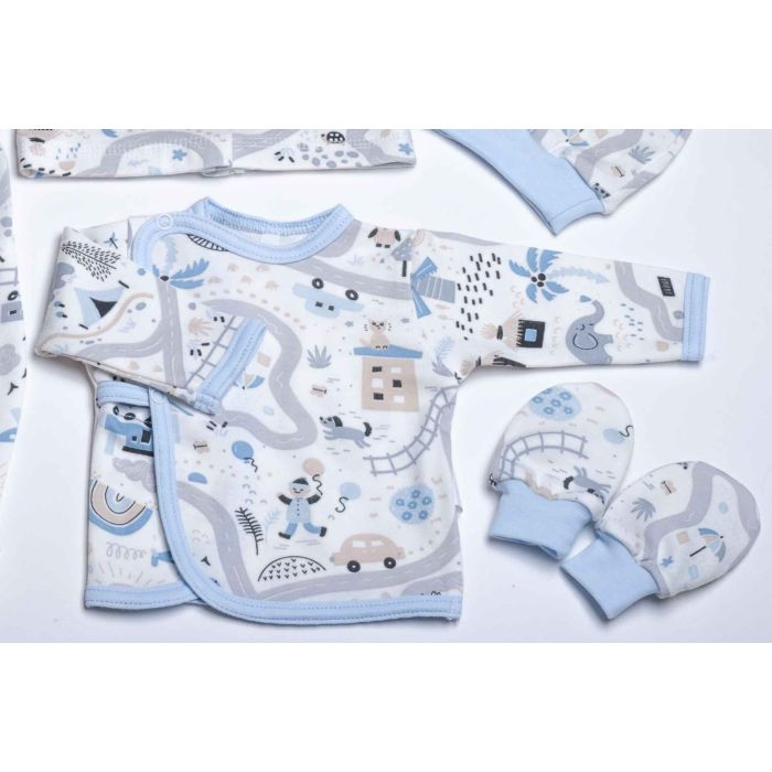 Komplekt vastsündinule 5-e osaline "Sunny days" sinine