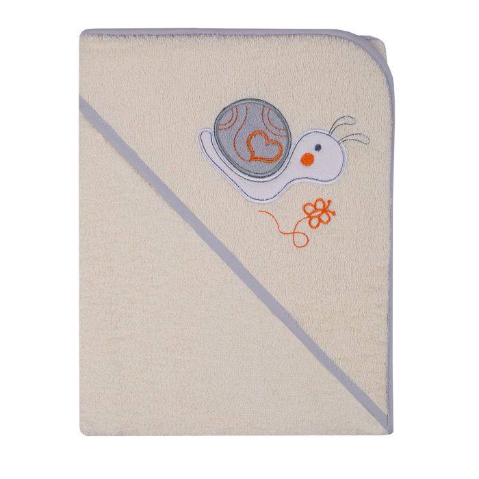 Kapuutsiga vannilina "Snail" 100x100cm "termofrotte" beež