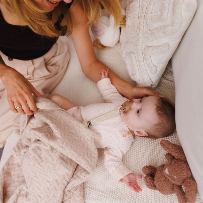 Babyono pledas merino vilnos šviesiai kreminis 1648/01