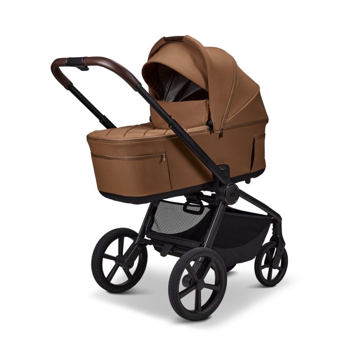 Moon vežimėlis universalus susilankstantis lopšys  2/1 Resea fold šviesiai ruda