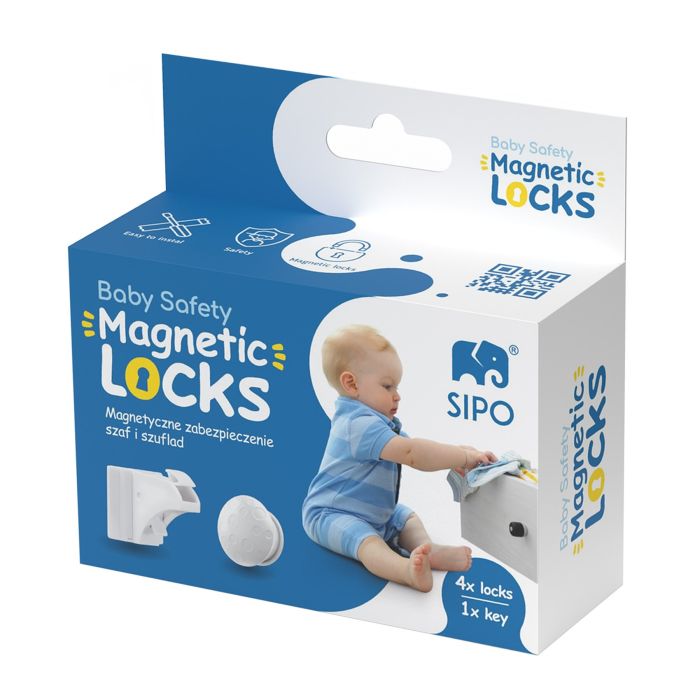 SIPO apsauga stalčiams durelėms magnetinė 4 vnt SBS-M4