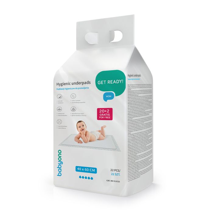 Babyono kūdikio pervystymo paklotai 22 vnt 40x60 513/22