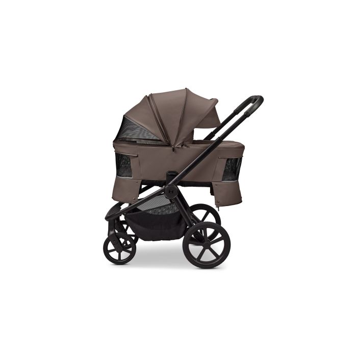 Moon vežimėlis universalus susilankstantis lopšys  2/1 Resea fold rudas