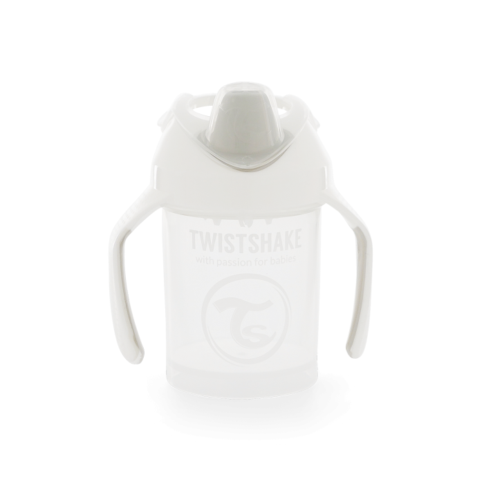 Twistshake puodelis mini baltas nuo 4mėn 230 ml 78053