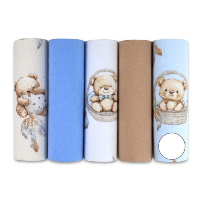 Flanellist lapid komplektid 5tk "Bears" 