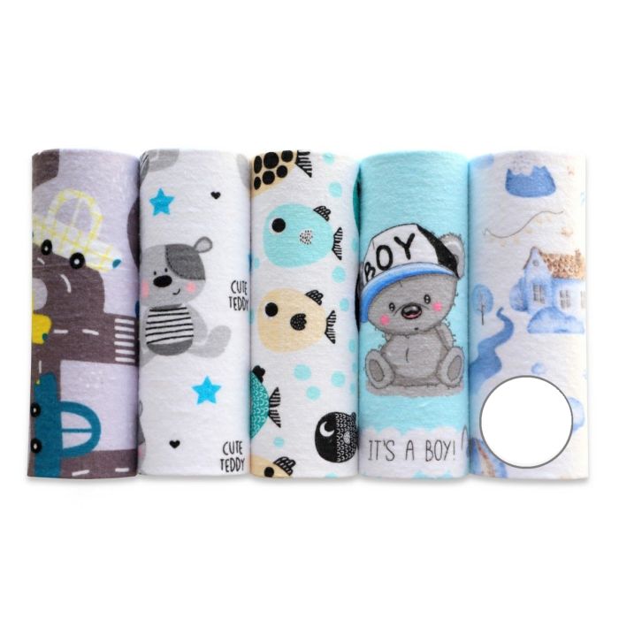 Flanellist lapid komplektid 5tk "Boy" 