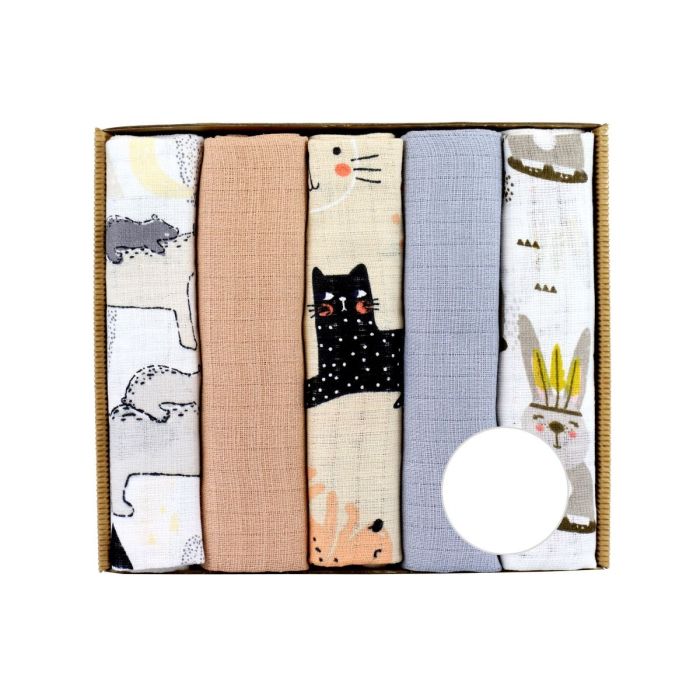 Flanellist lapid komplekt, 5 tükki, "Beige"