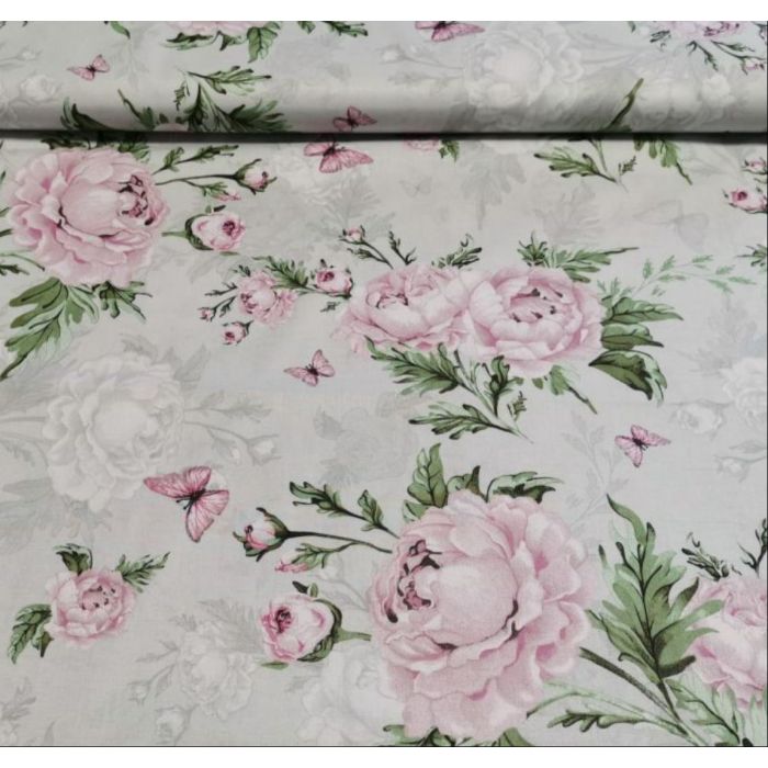 Puuvillane kummiga voodilina 60x120 cm "Retro flowers" 