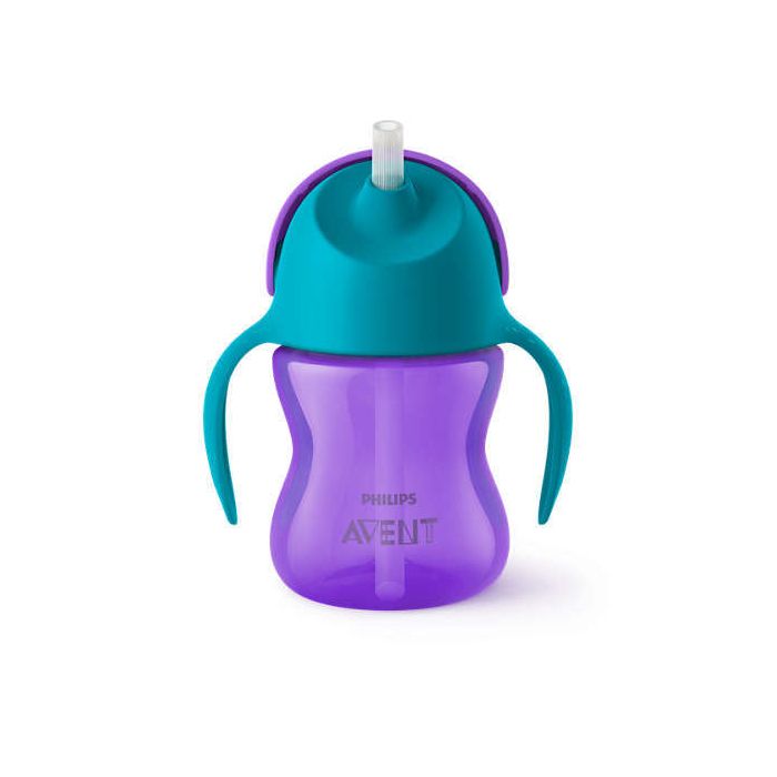 Avent gertuvė kūdikiams su šiaudeliu 9m+ 200 ml violetinė