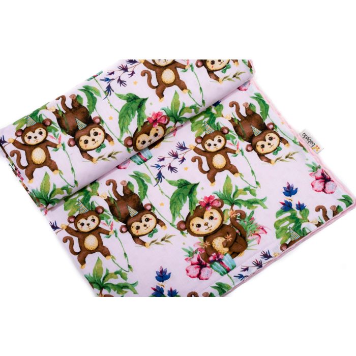 Beebitekk 100x75cm "Monkey's fiesta" roosa 