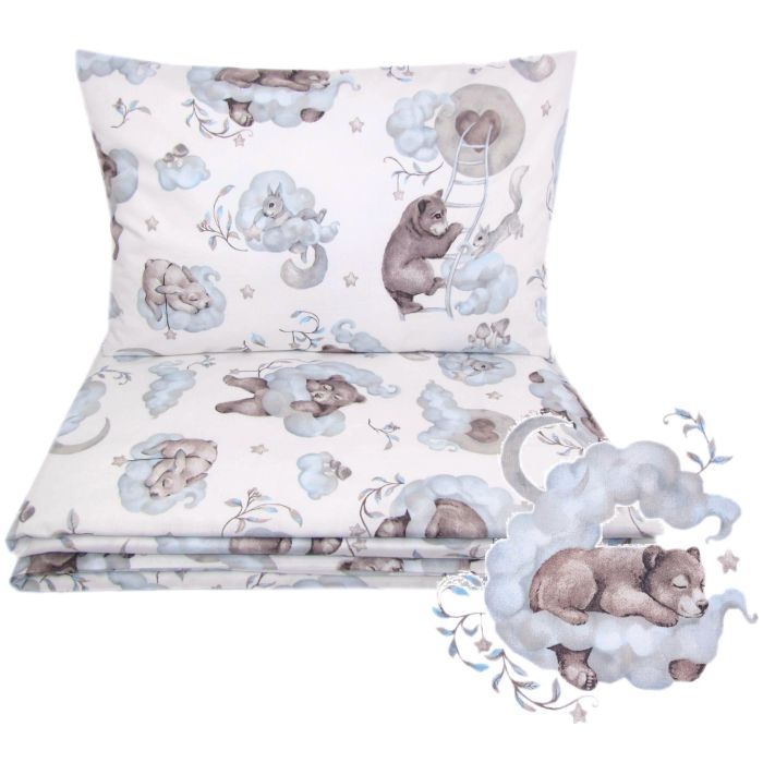 Voodipesu hälli  80x70cm "Cosy clouds" sinine 