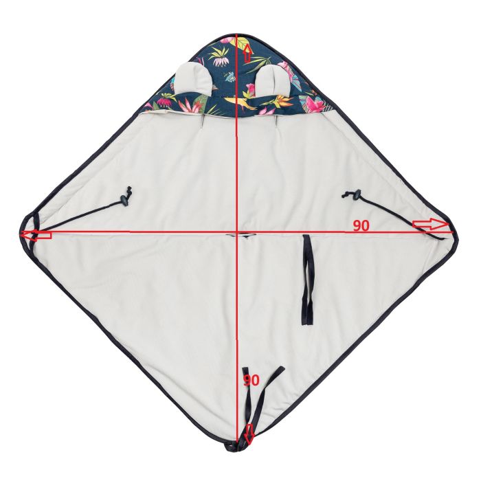 Soojakott vankrisse/turvatool "Pale flowers" 90x90 cm hall