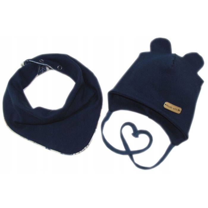 Beebi müts ja sall "Love" - navy