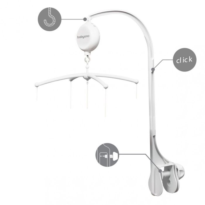 Muusikat mängiv karussell "Balloons" pehmete loomadega