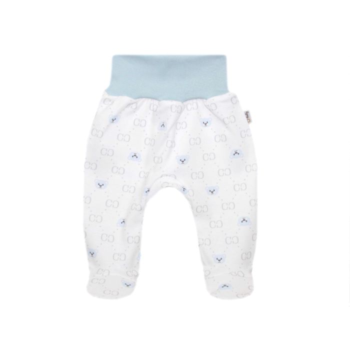Kelnytės kūdikiui "Bear glamuor mint" baltos , su pėdutėmis