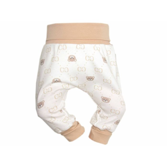 Kelnytės kūdikiui "Bear glamour beige" baltos be pėdučių