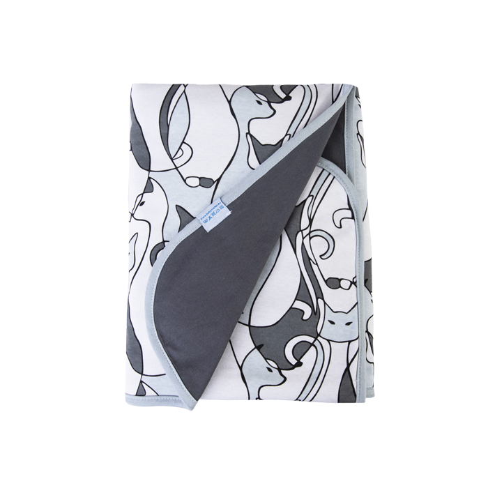 Puuvillane beebitekk "Big cats" 100x75cm 