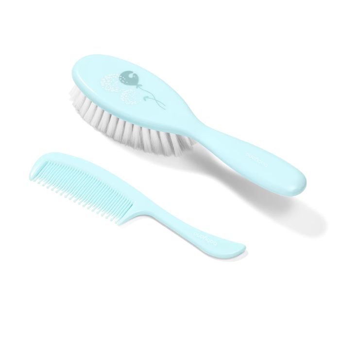 BabyOno komplekt juuksehari ja kamm "Balloons" piparmünt