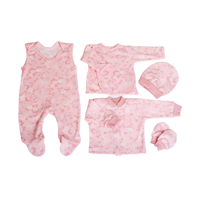 Komplekt vastsündinule 5-e osaline "Gentle story " roosa