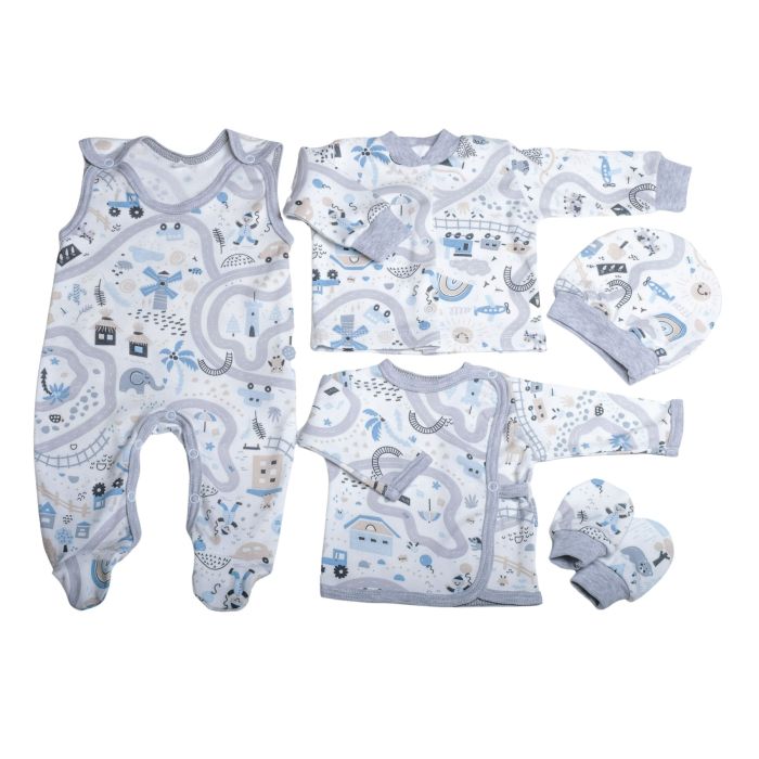 Komplekt vastsündinule 5-e osaline "Sunny days" hall