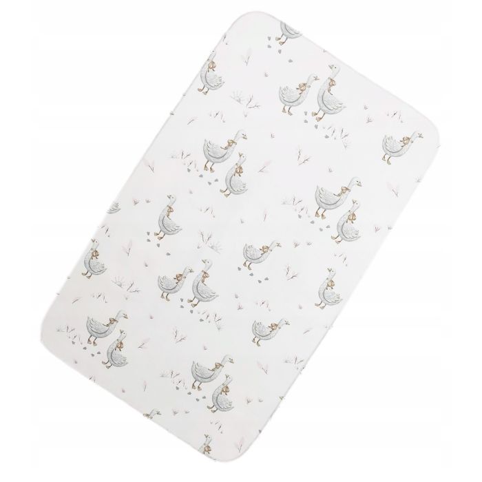 Puuvillane kummiga voodilina 60x120 cm "Golden goose grey" 