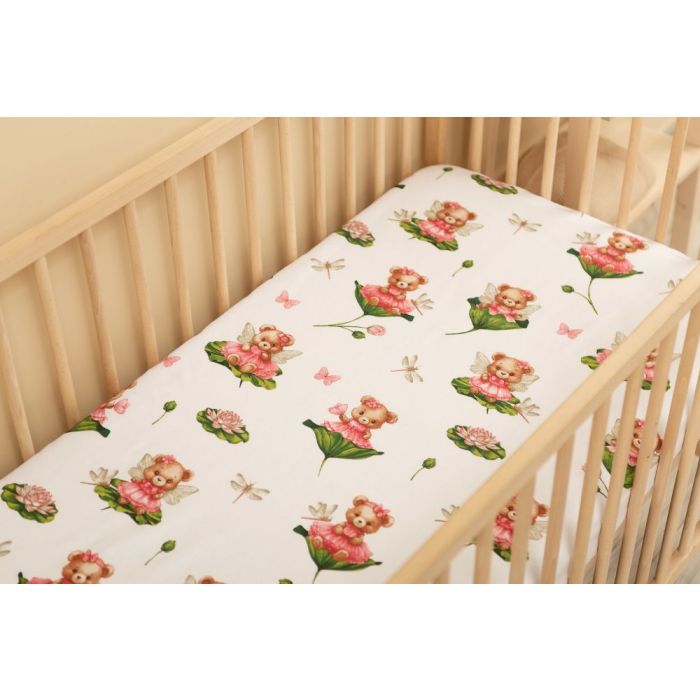 Puuvillane kummiga voodilina 60x120 cm "Blossoms" 