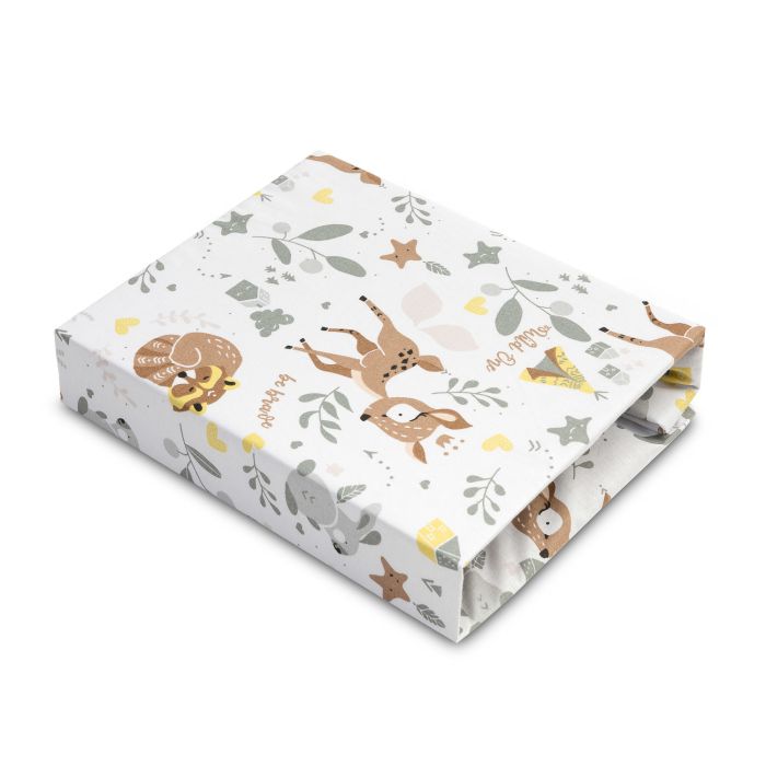 Kummiga voodilina "Forest life" 60x120 - puuvil