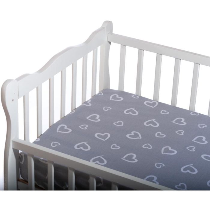 Kummiga voodilina "Passion" 60x120 - puuvil, hall