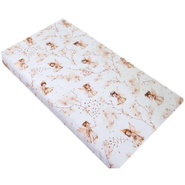 Kummiga voodilina "Fairies brown" - puuvil