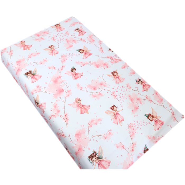 Kummiga voodilina "Fairies rose" - puuvil