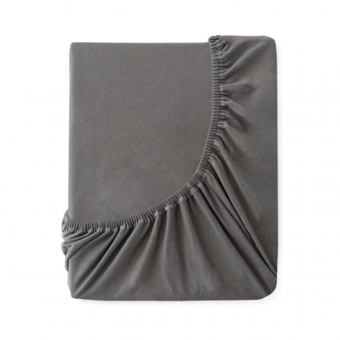 Puuvillane kummiga voodilina 80x160 cm "Jersey" graphite 