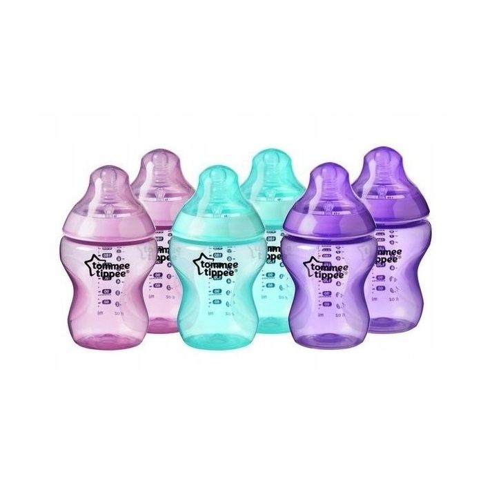 Lutipudelid Tommee Tippee, 0k+ 260ml 6 tk värviline