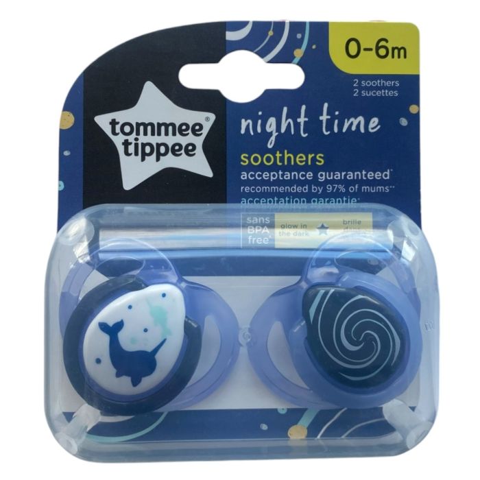 Lutt Tommee Tippee "Night Time" 0-6k  2 tk Whale