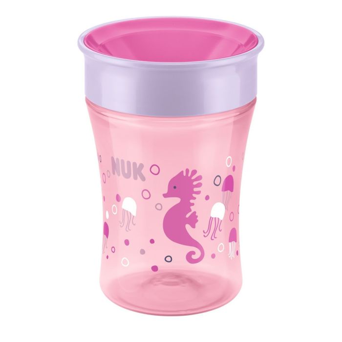 NUK 360 mittelekkiv pudel 8+, 230 ml, roosa