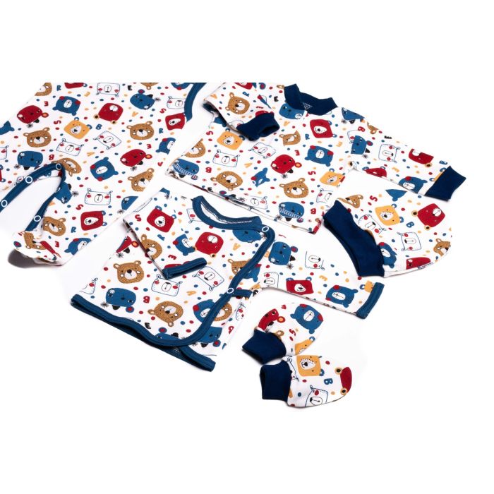 Komplekt vastsündinule 5-e osaline "Teddy navy"  