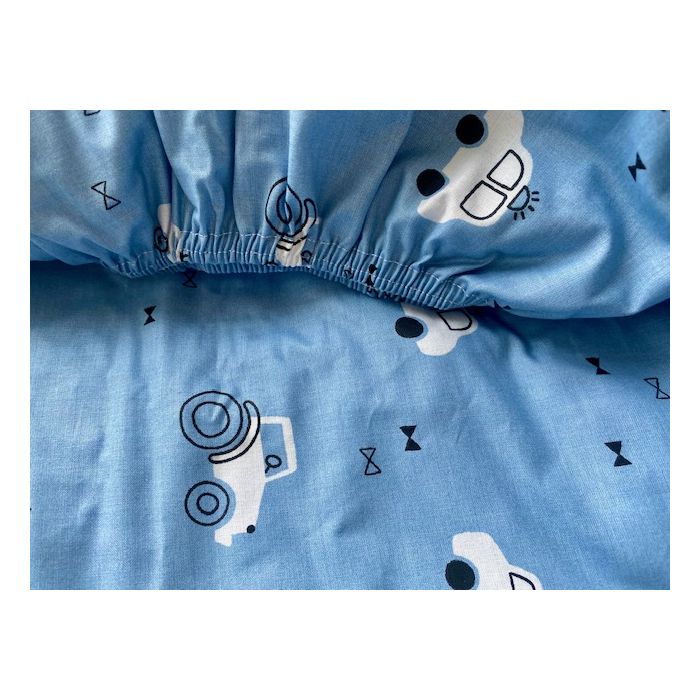 Puuvillane kummiga voodilina 60x120 cm "Traffic" 