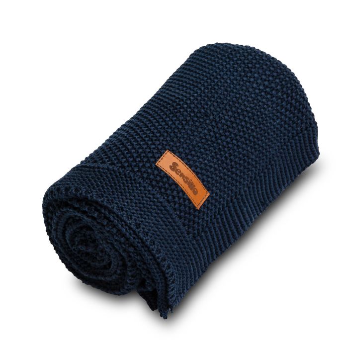 Megztas pledukas kūdikiui "Mama" iš medvilnės 100x80