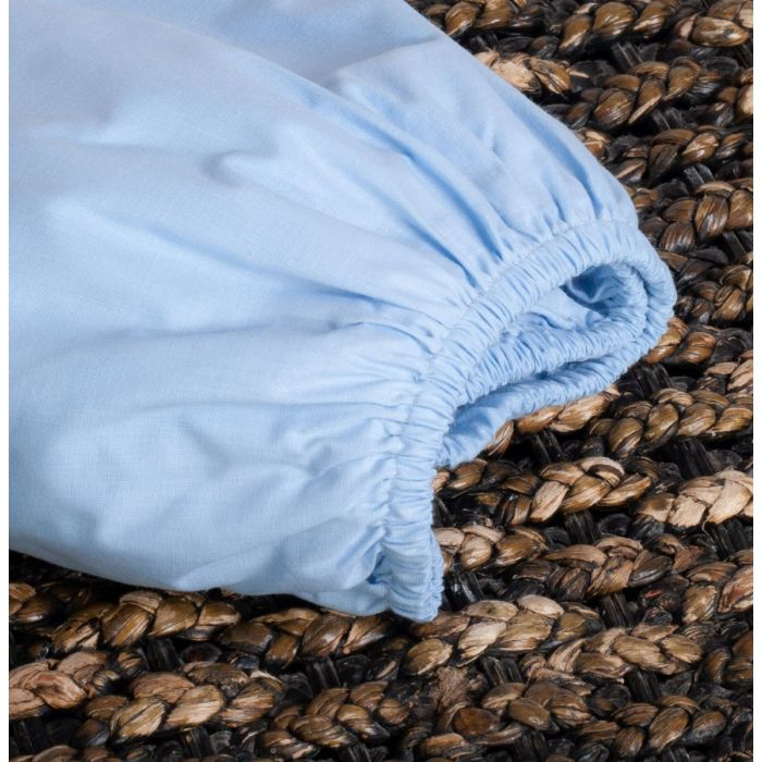 Kummiga voodilina "Soft blue" 60x120 - puuvil