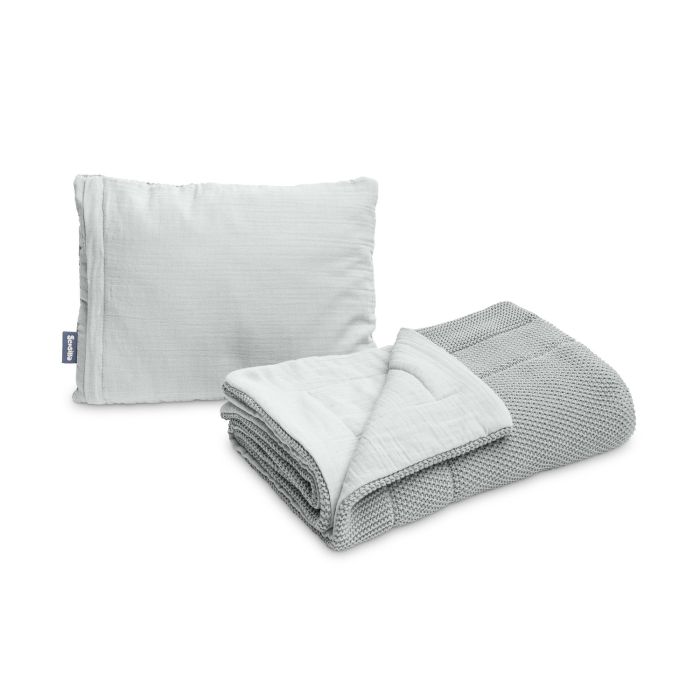 Musliin ja kootud puuvillane beebitekk "Luxury" hall 