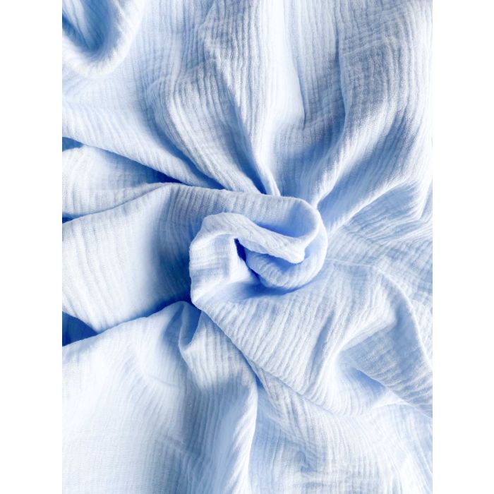 Musliinist kummiga voodilina "Soft as a cloud" 60x120 - sinine