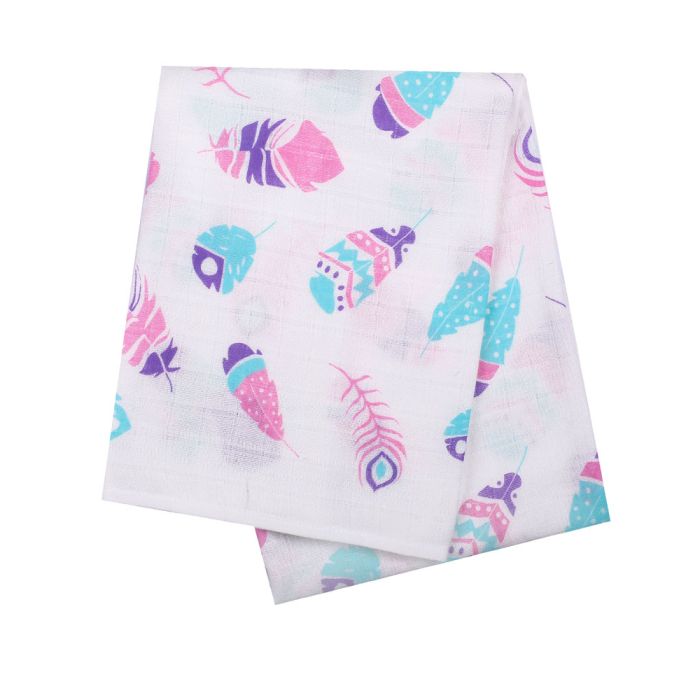 Musliinist mähe "Feathers" 80x70