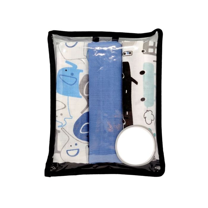 Musliinist lapid "Blue elephants" 60x80 3 tk