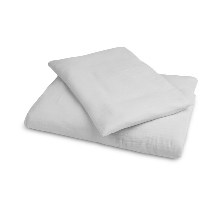 Musliinist beebi voodipesu komplekt 135x100 "Soft grey" 