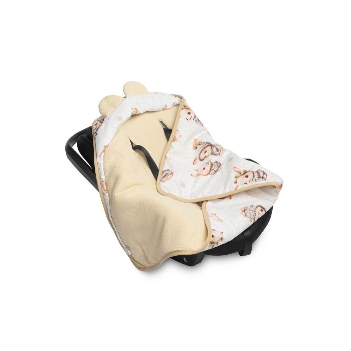 Soojakott vankrisse/turvatool  musliinist  "Lissie" 90x90 cm beige